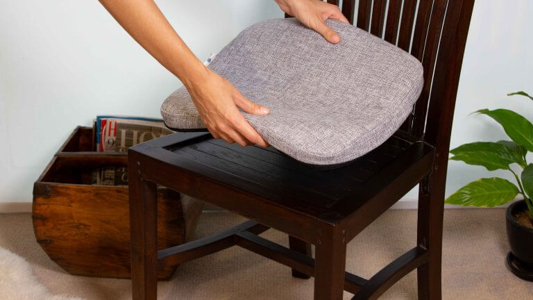 Remedic Gel Seat Cushion Double Thick Chair seat Cushion Non-Slip Cover Breathable Honeycomb Pressure Relief for Wheelchair & Office Chair Design, Durable, Portable - Machine Washable - Fabric Cover