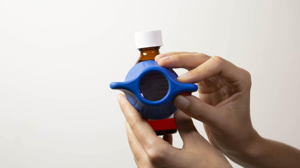 Pill Bottle Opener with Magnifier